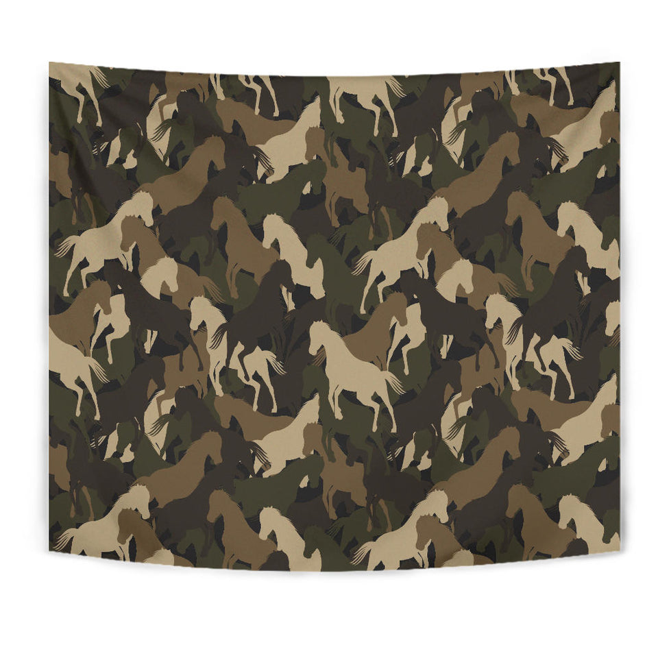 Horse Camo Camouflage Pattern Wall Tapestry