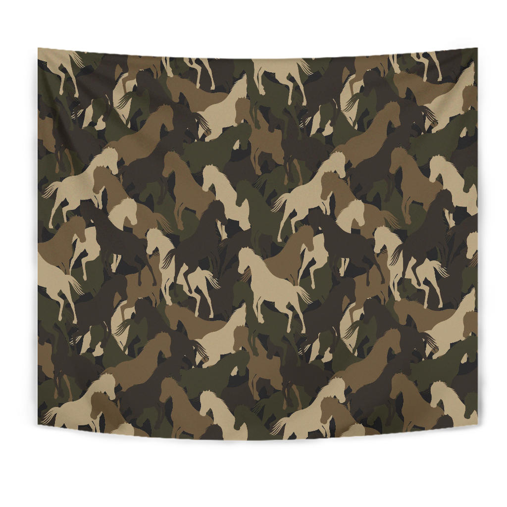 Horse Camo Camouflage Pattern Wall Tapestry
