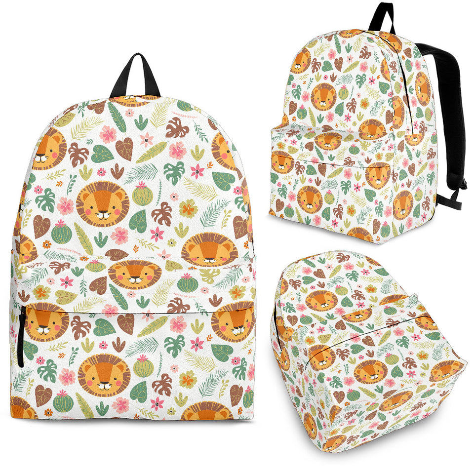 Lion Pattern Print Design 04 Backpack