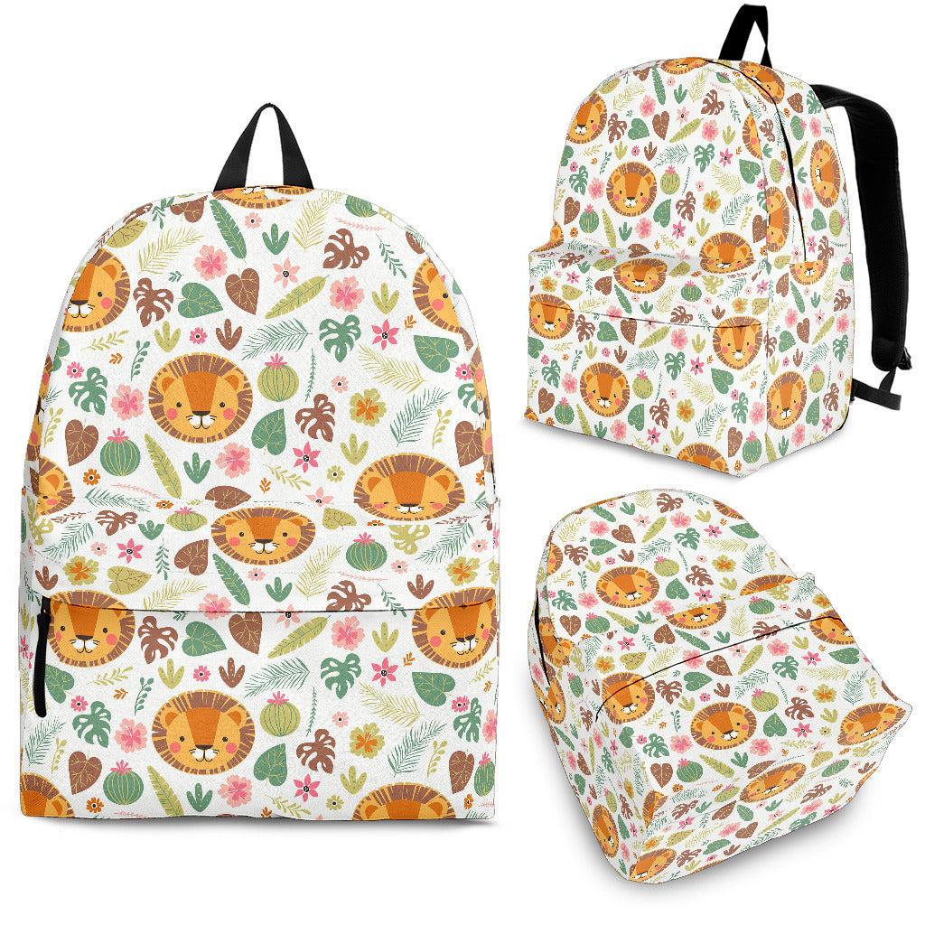 Lion Pattern Print Design 04 Backpack