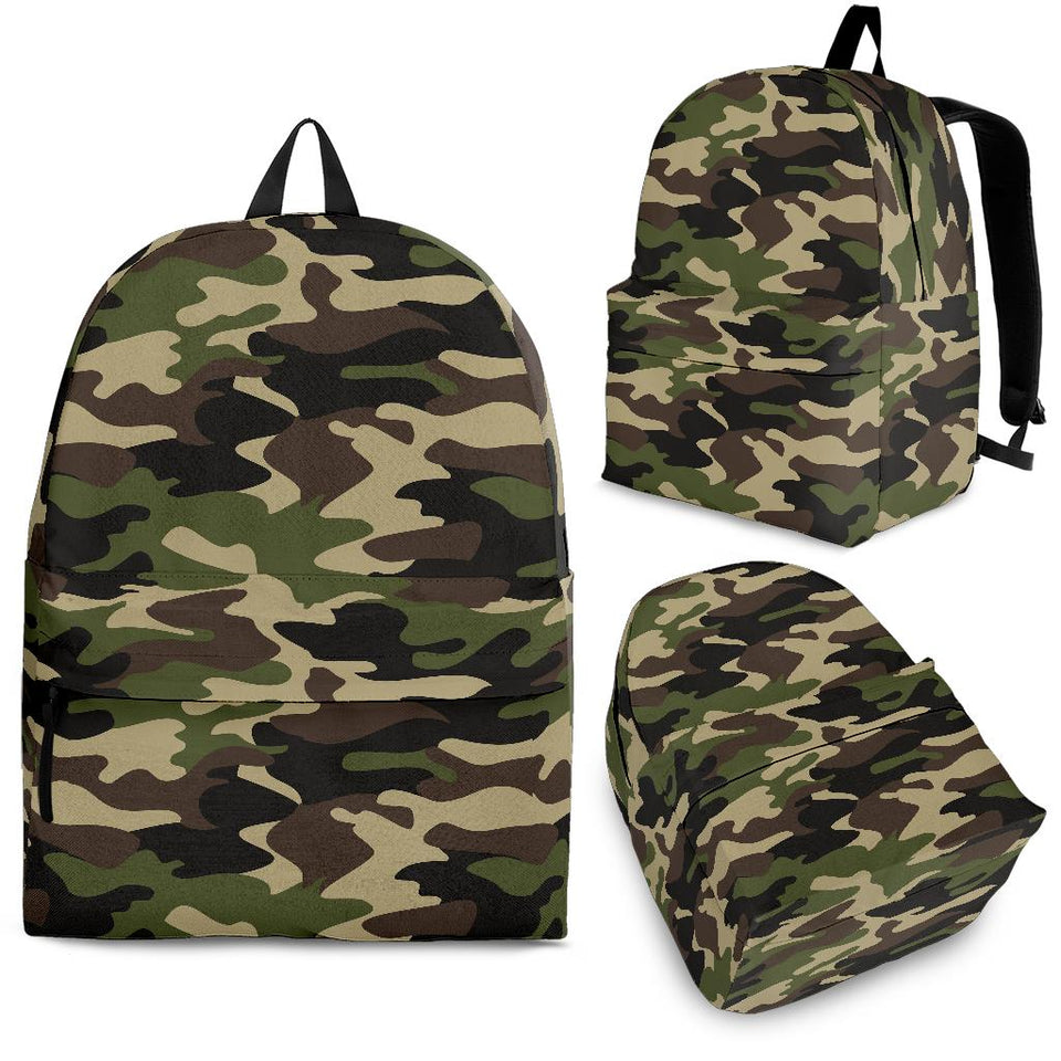 Dark Green Camouflage Pattern Backpack