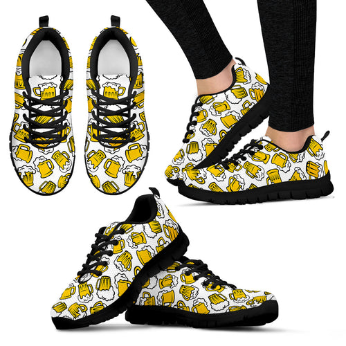 Beer Design Pattern Women'S Sneaker Shoes