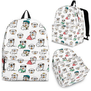 English Bulldog Pattern Print Design 03 Backpack