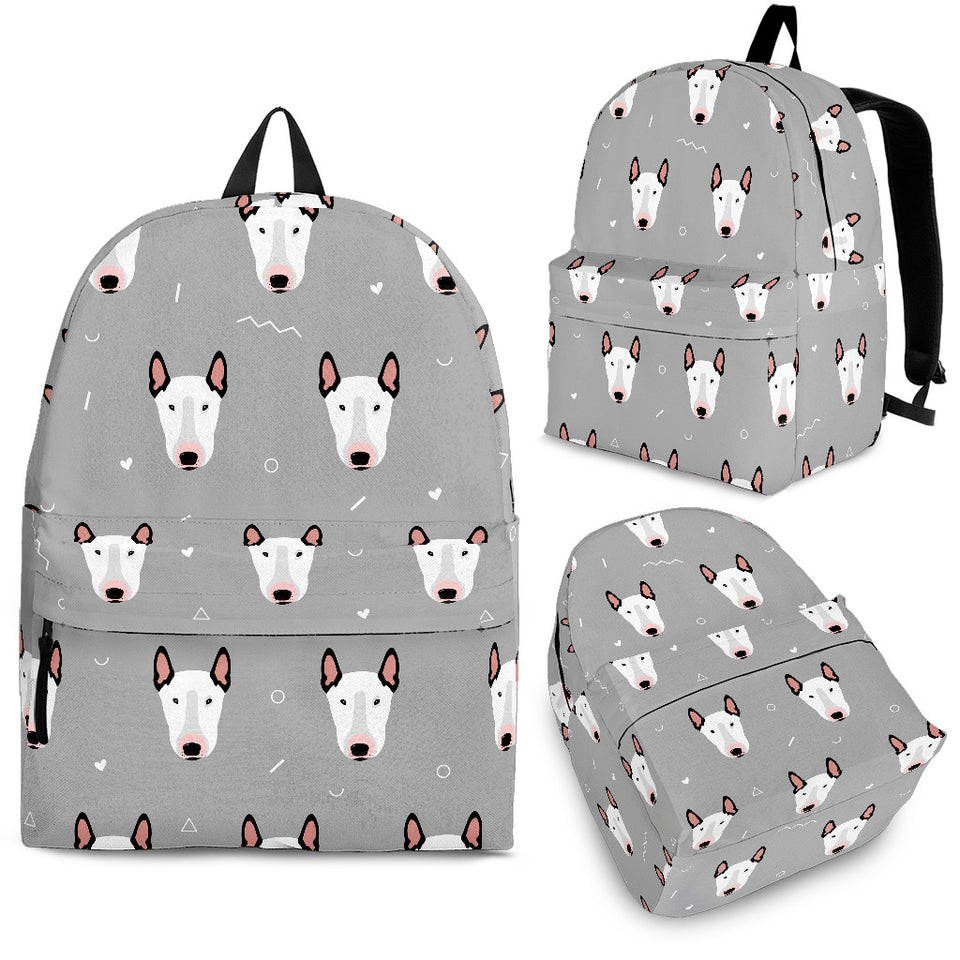 Bull Terrier Pattern Print Design 05 Backpack