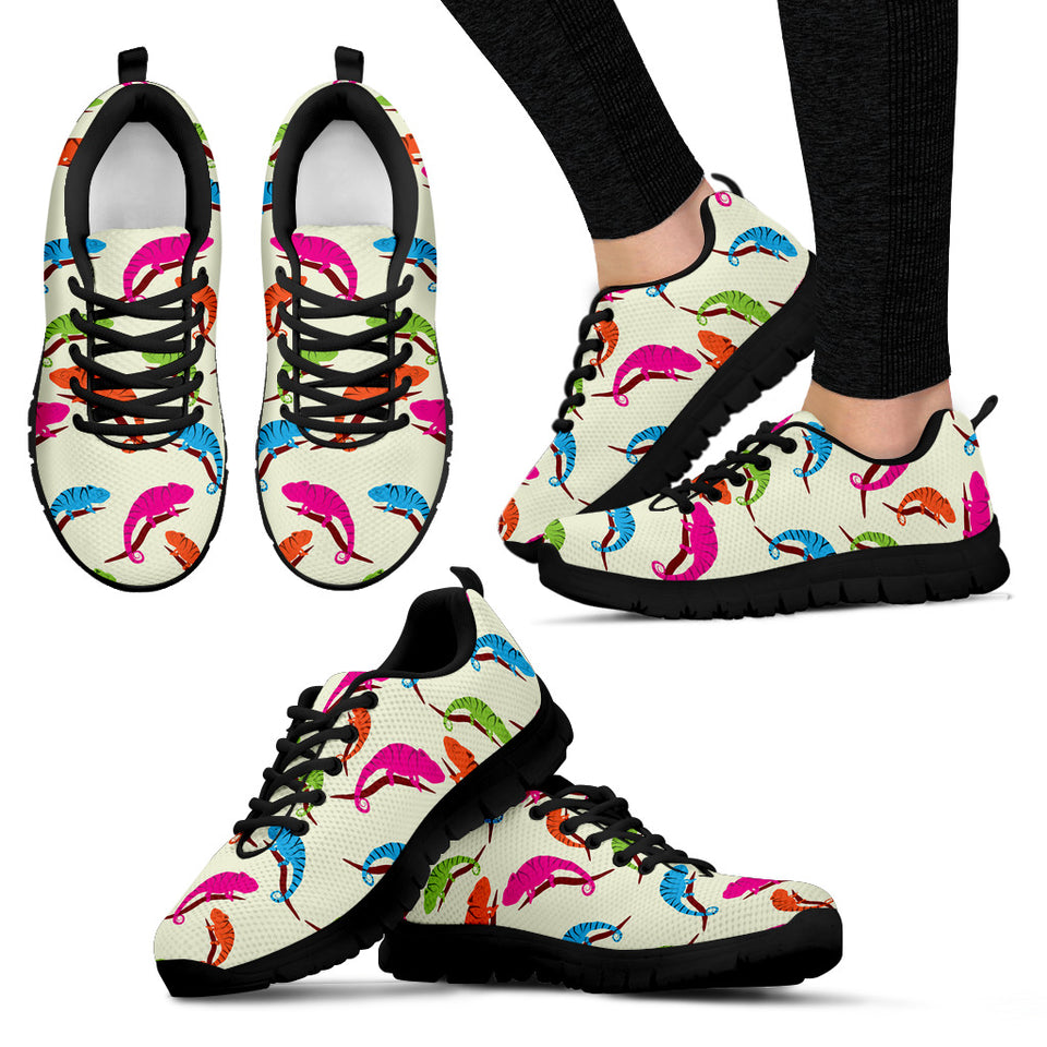 Colorful Chameleon Lizard Pattern Women'S Sneaker Shoes