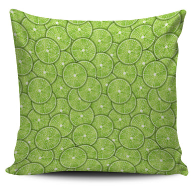 Slices Of Lime Pattern Pillow Cover