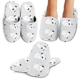 Bull Terrier Pattern Print Design 01 Slippers