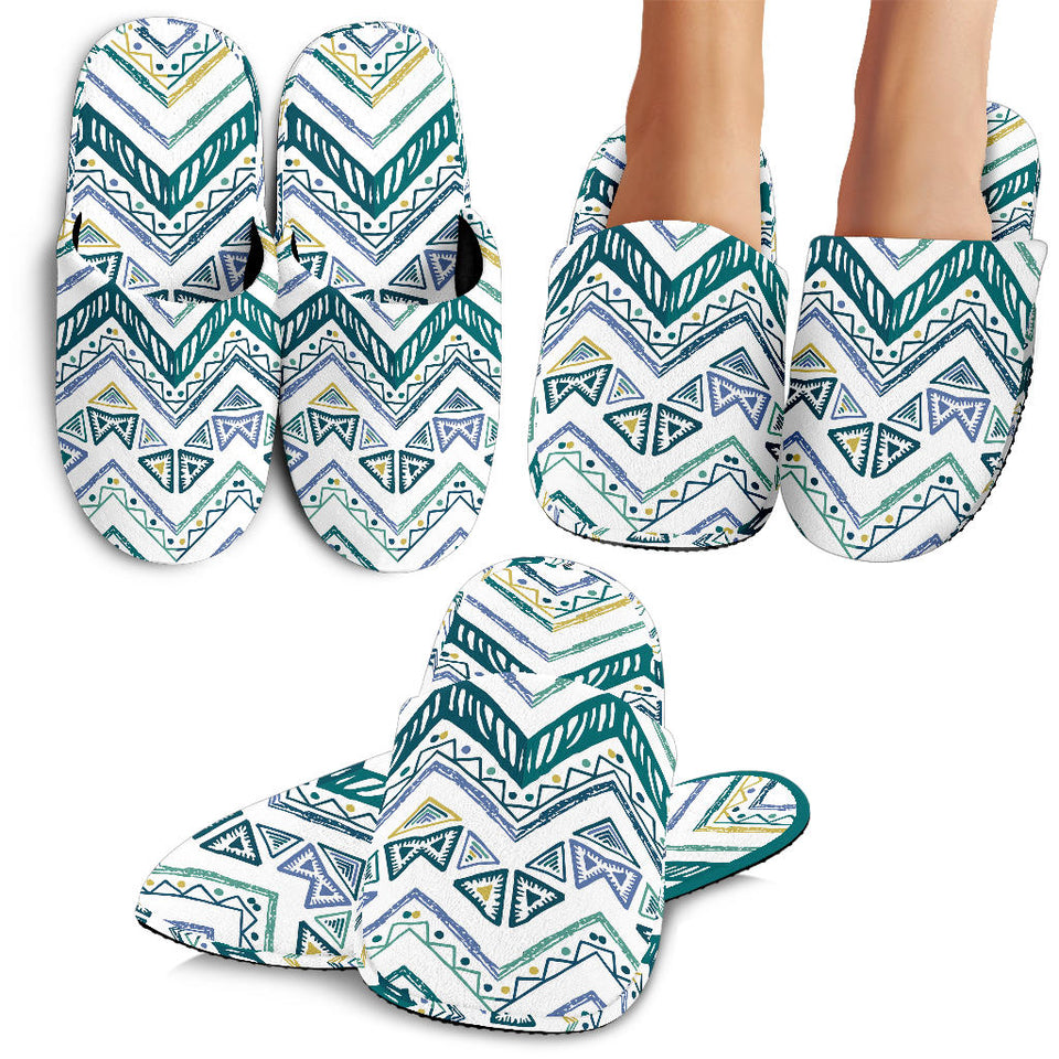 Zigzag  Chevron Paint Design Pattern Slippers