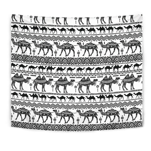 Camel Polynesian Tribal Pattern Wall Tapestry