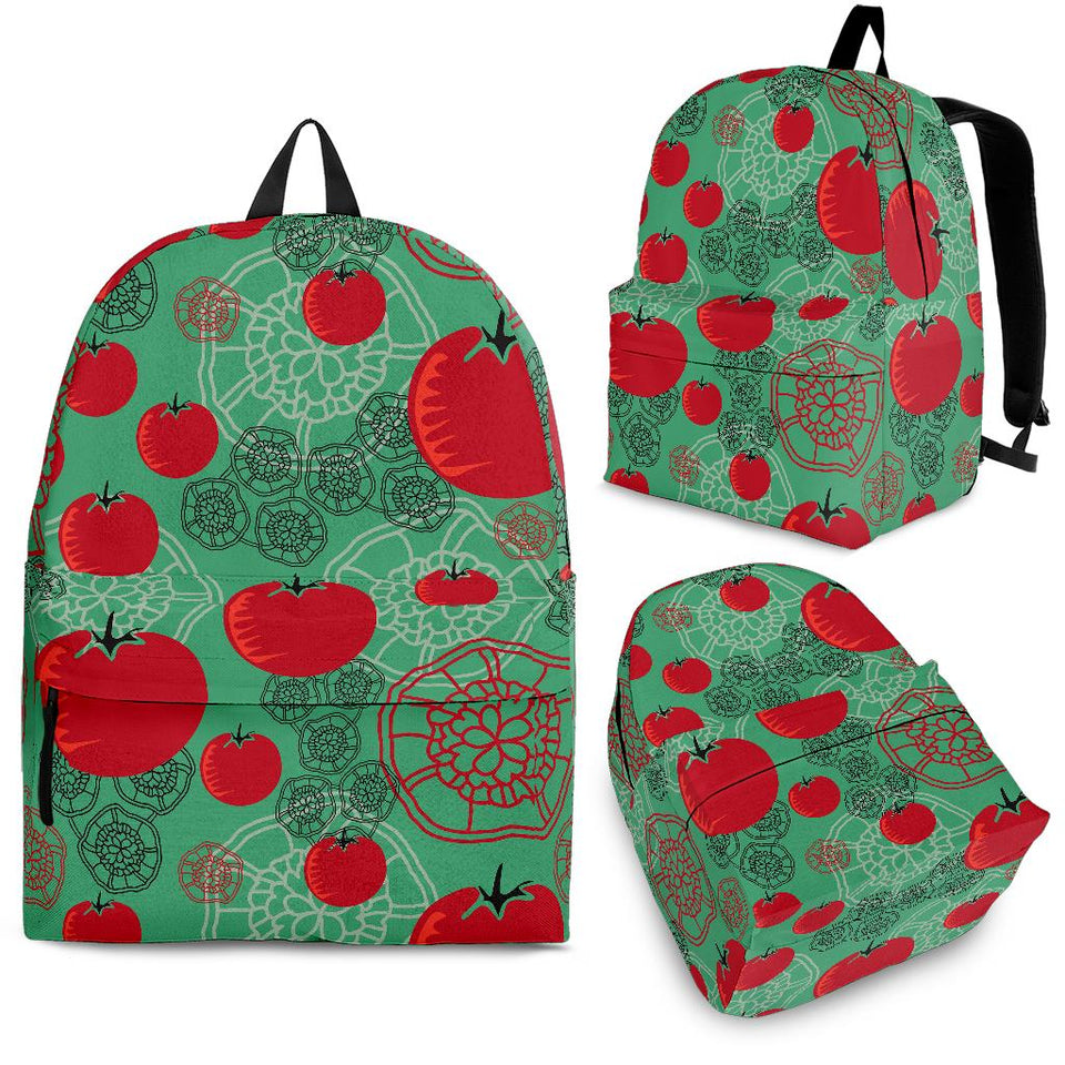 Tomato Design Pattern Backpack