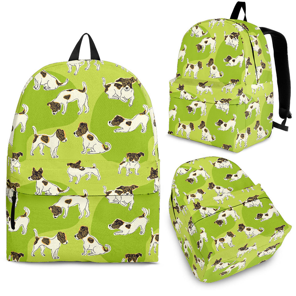 Jack Russel Pattern Print Design 01 Backpack