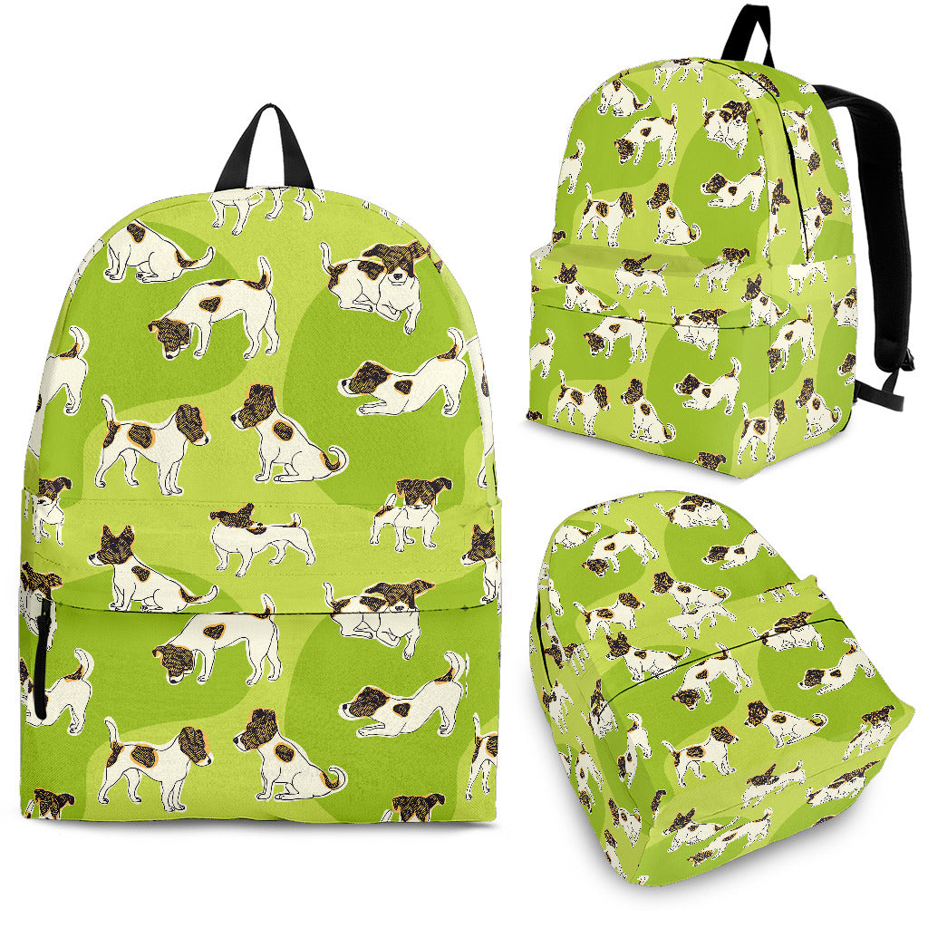 Jack Russel Pattern Print Design 01 Backpack