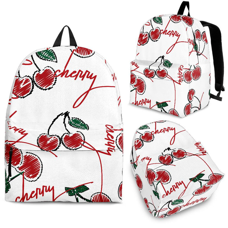 Hand Drawn Cherry Pattern Backpack
