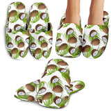 Coconut Pattern Print Design 04 Slippers