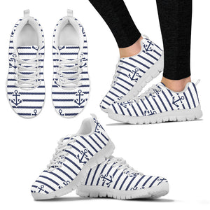 Anchor Rope Nautical  Pattern Women'S Sneaker Shoes