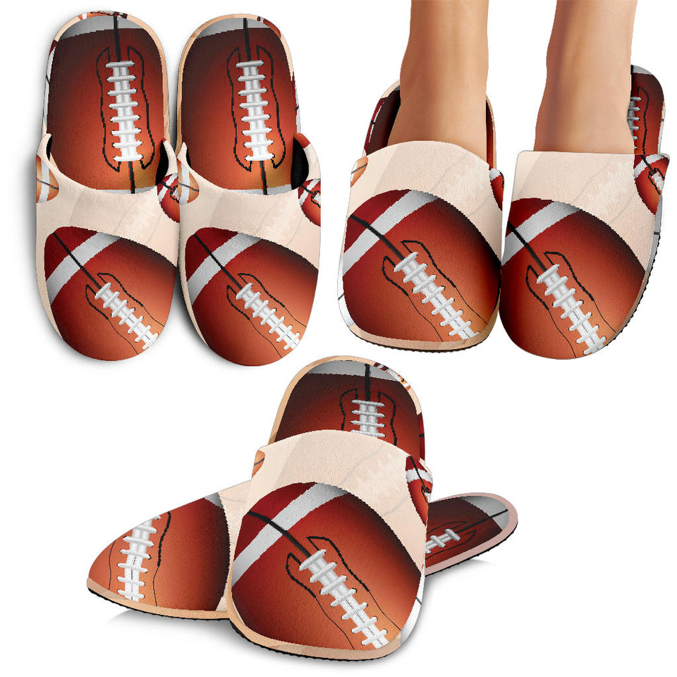 American Football Ball Design Pattern Slippers