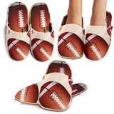 American Football Ball Design Pattern Slippers