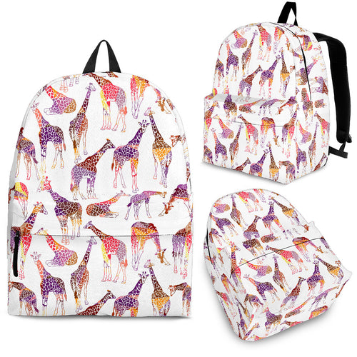 Giraffe Pattern Print Design 02 Backpack