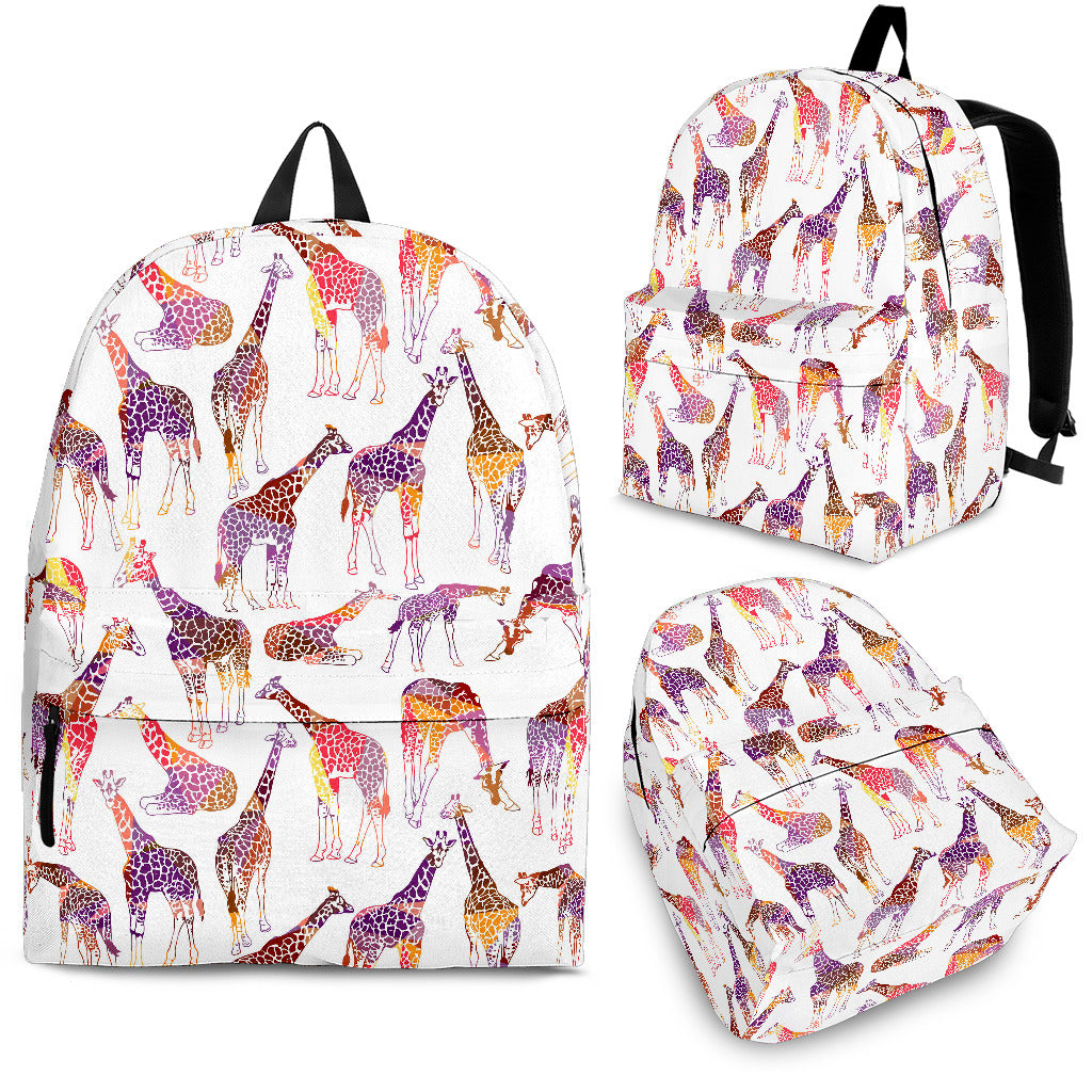 Giraffe Pattern Print Design 02 Backpack