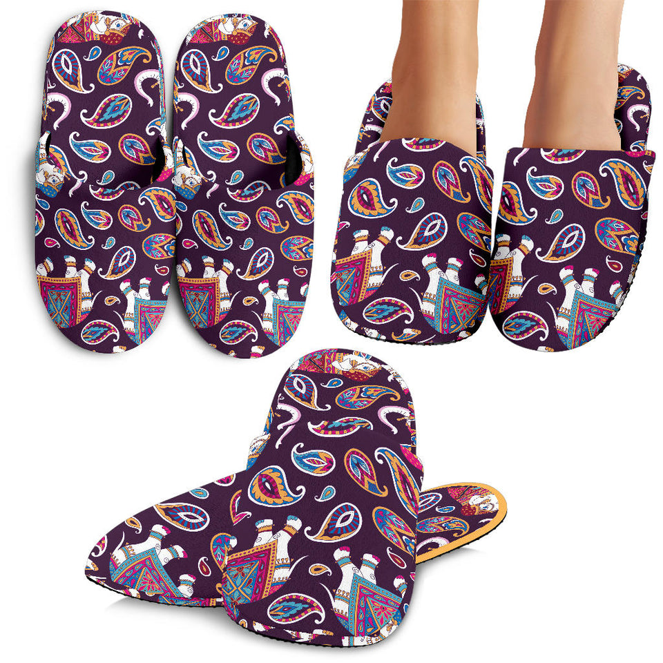 Elephant Indian Style Ornament Pattern Slippers