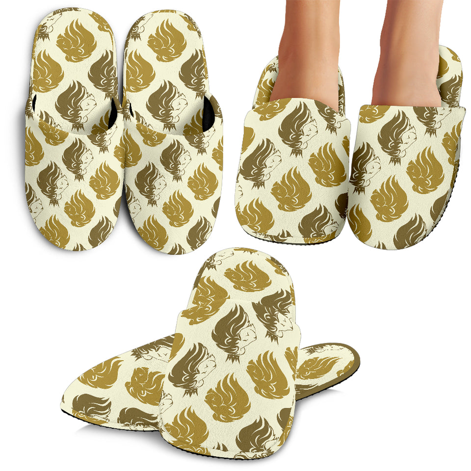 Lion Pattern Print Design 02 Slippers