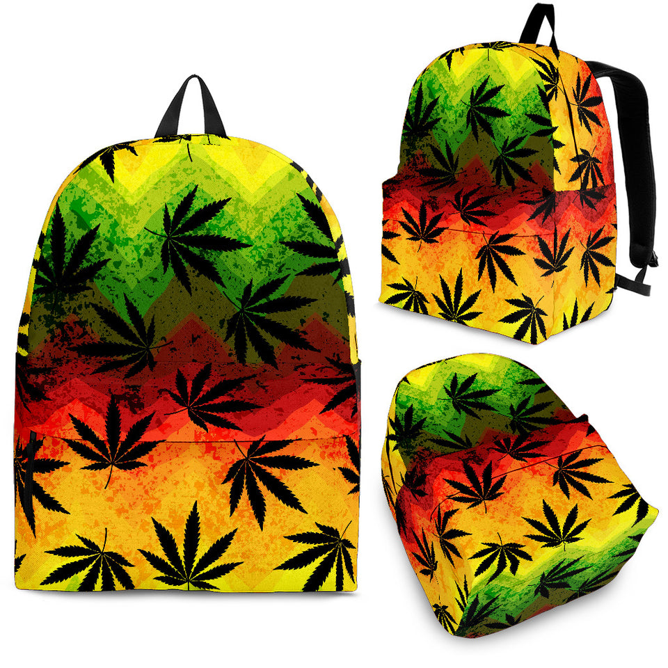 Canabis Marijuana Weed Pattern Print Design 03 Backpack