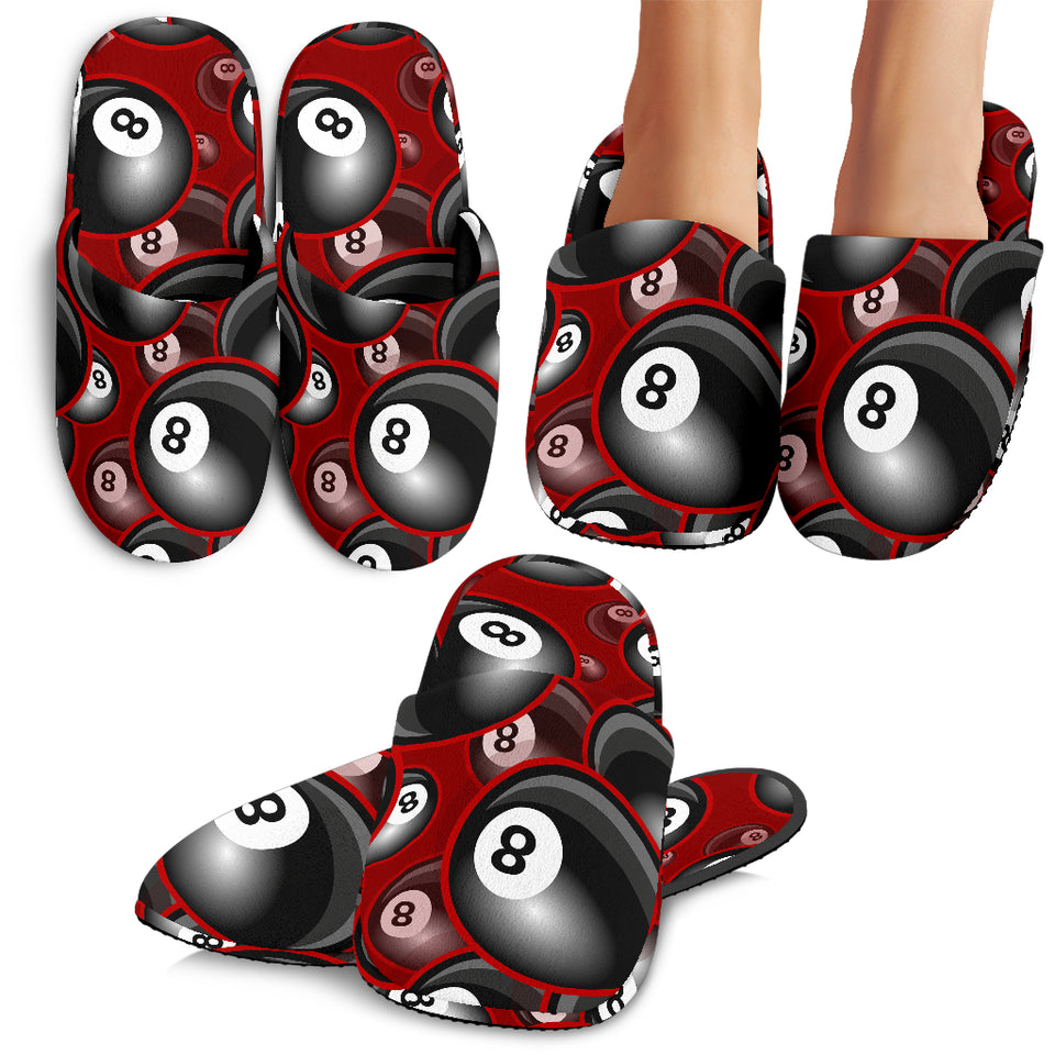 Billiard Ball Pattern Print Design 05 Slippers