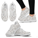Cocoa Beans Leaves Pattern Women'S Sneaker Shoes