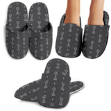 Engine Piston Black Background Pattern Print Design 02 Slippers