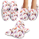 Giraffe Pattern Print Design 02 Slippers