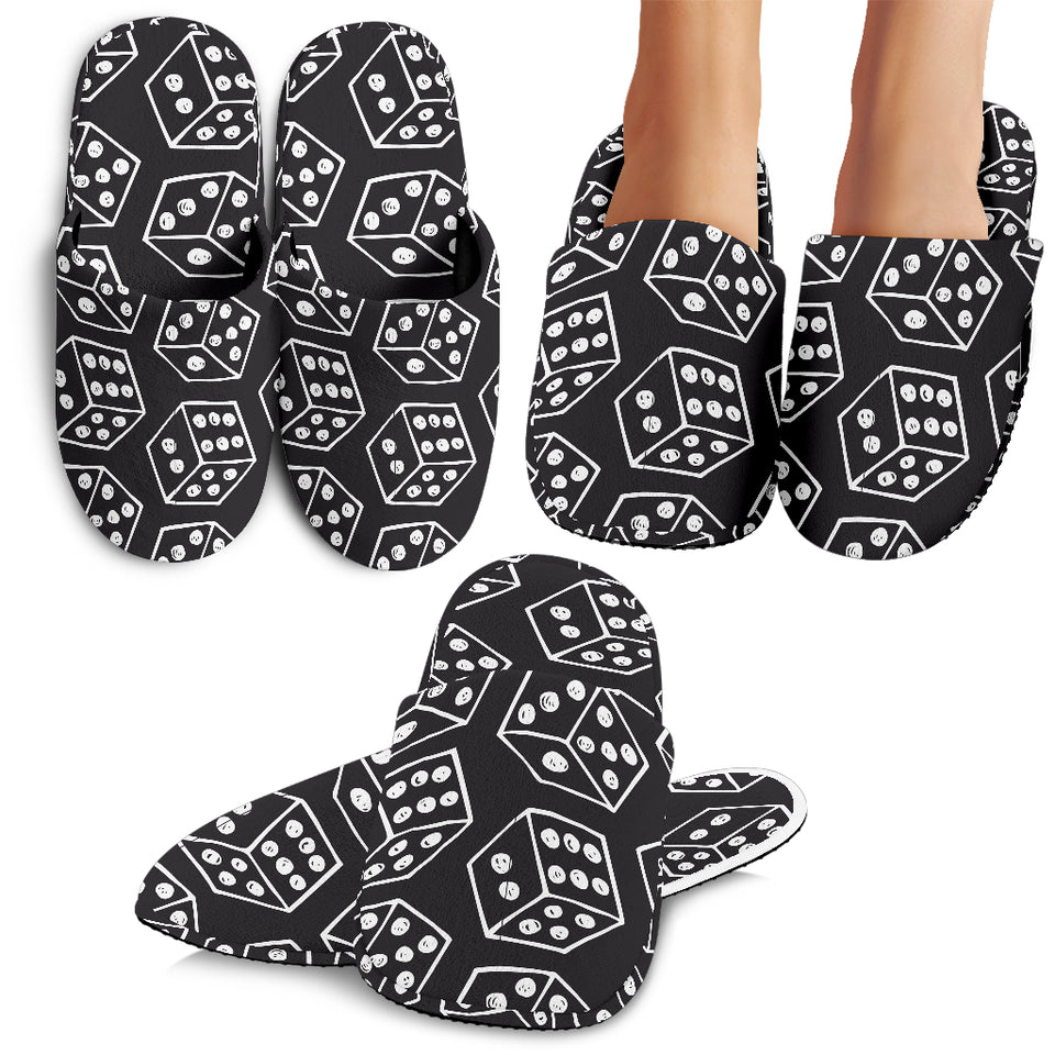 Dice Pattern Print Design 01 Slippers