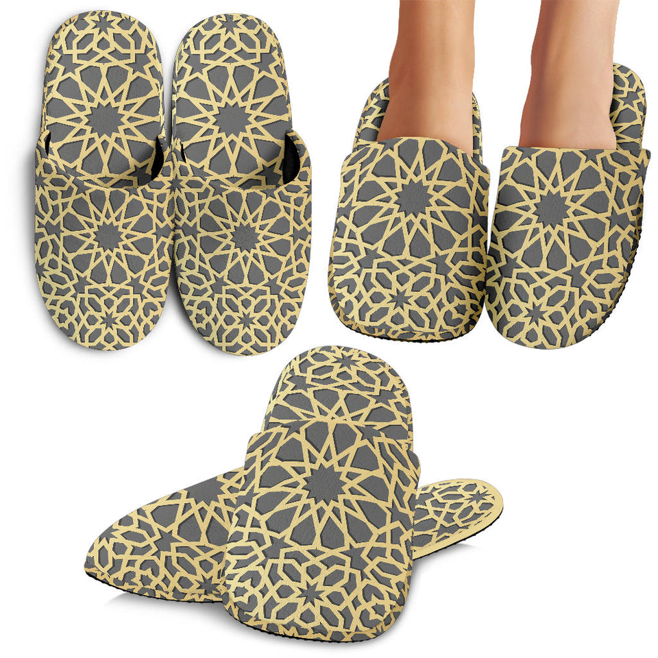 Arabic Star Gold Pattern Slippers