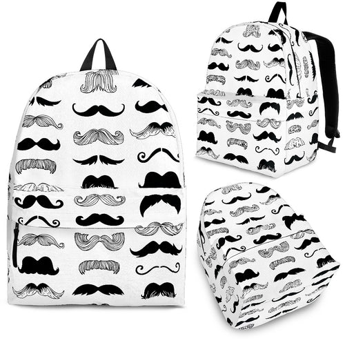Mustache Beard Pattern Print Design 04 Backpack
