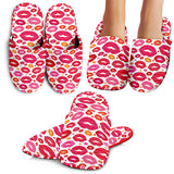 Lips Pattern Print Design 01 Slippers