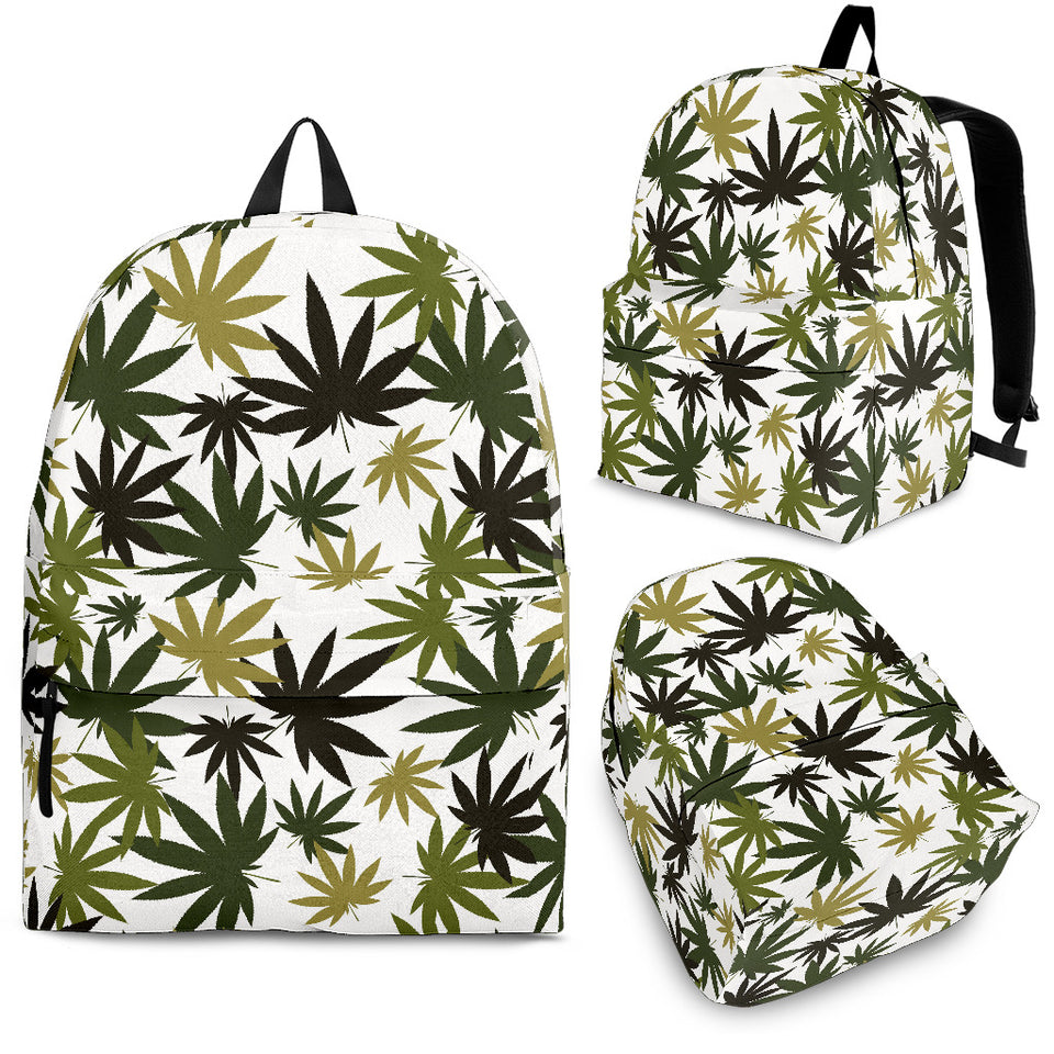 Canabis Marijuana Weed Pattern Print Design 05 Backpack