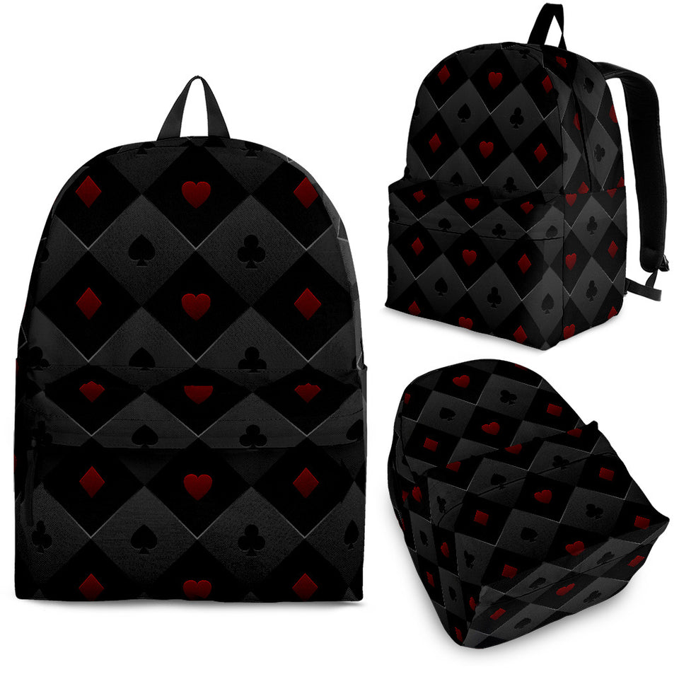 Casino Cards Suits Pattern Print Design 05 Backpack