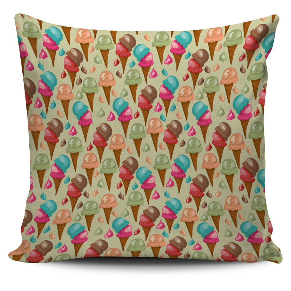 Colorful Ice Cream Pattern Pillow Cover