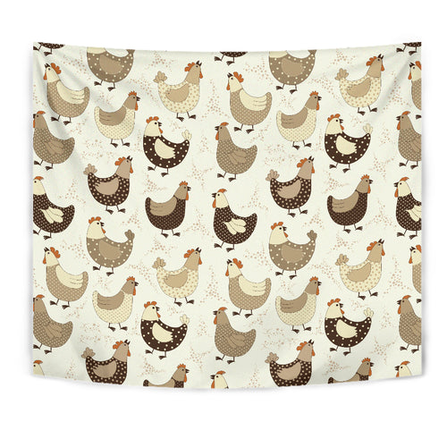 Cute Rooster Chicken Cock Wall Tapestry