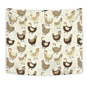 Cute Rooster Chicken Cock Wall Tapestry