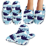 Polar Bear Winter Snow Pattern Slippers