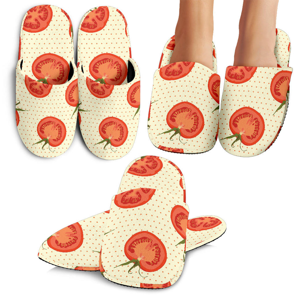 Tomato Dot Background Slippers