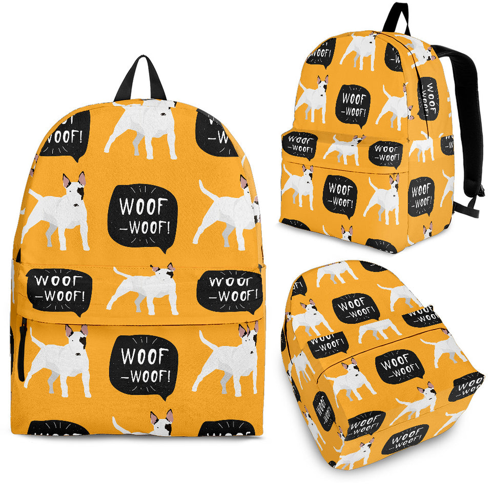 Bull Terrier Pattern Print Design 03 Backpack