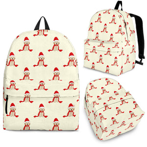 Golden Retriever Pattern Print Design 01 Backpack