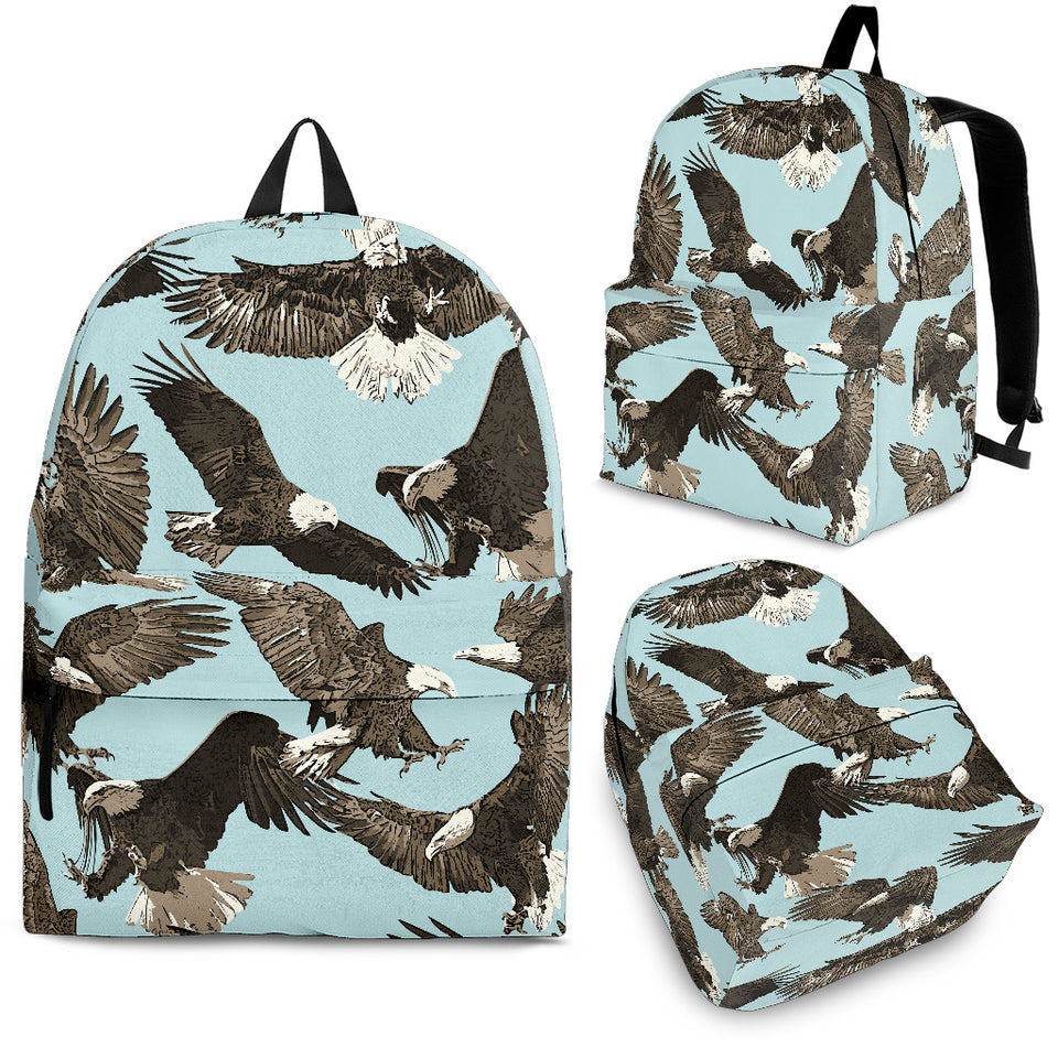 Eagle Pattern Print Design 01 Backpack