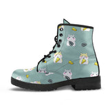 Cute Hamster Cheese Pattern Leather Boots