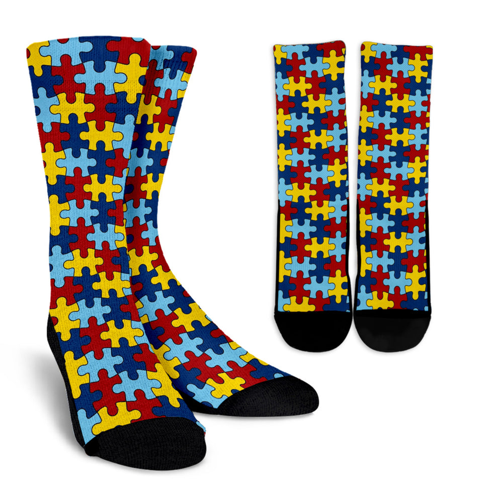 Autism Awareness Socks - Black