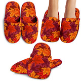 Autumn Maple Leaf Pattern Slippers