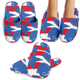 American Football Ball Star Stripes Pattern Slippers