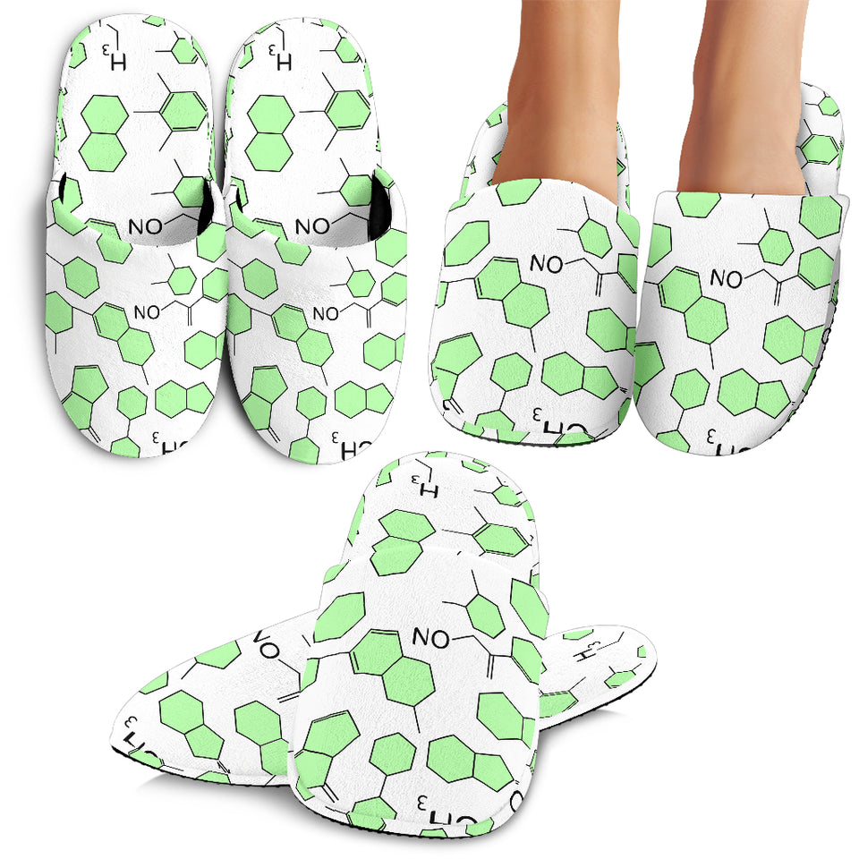 Chemistry Periodic Table Pattern Print Design 03 Slippers