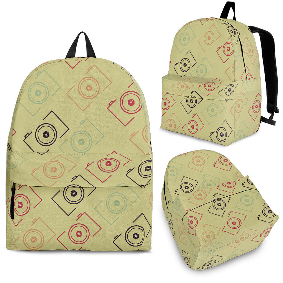 Camera Pattern Print Design 01 Backpack